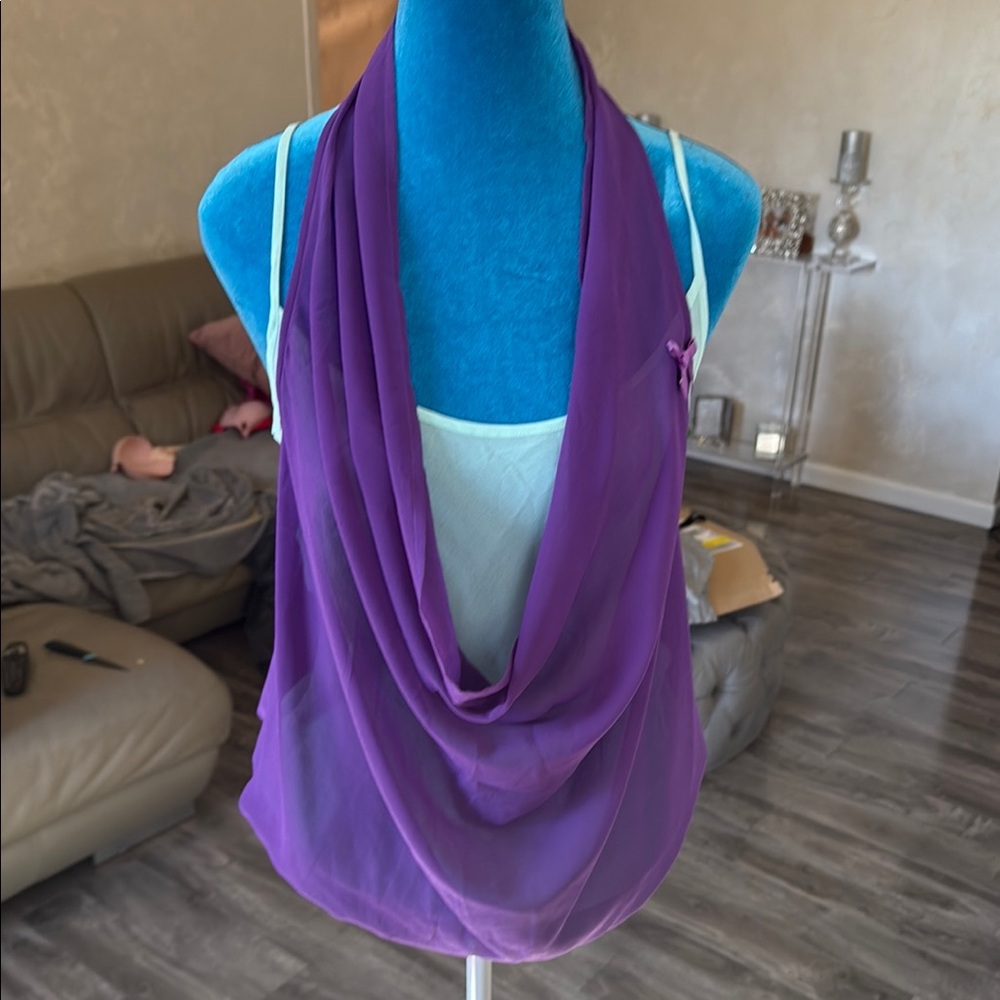 Purple Blouse with Elegant Draping